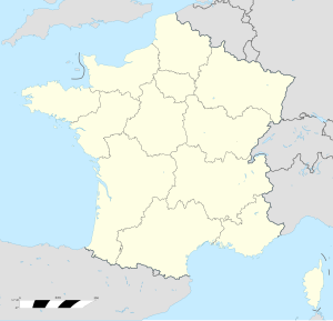 Plan på en karta över Frankrike