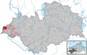 Poziția Schwanheide pe harta districtului Ludwigslust-Parchim