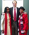 Delta Sigma Theta Representatives Robin Beavers-Robinson (far left) and Mattie Peterson (far right) meet with Senator Ron Wyden on Delta Days