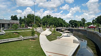 Spring Creek runs through Turnbow Park in downtown Springdale