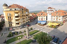 La place Marie de Resava à Svilajnac