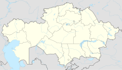 Jezkazgan'ın Kazakistan'daki konumu