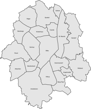 Stadsdelen van Münster