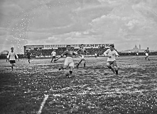 Action de jeu lors d'un match de football