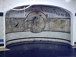 Original decoration at Bilbao station