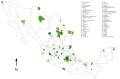 Áreas metropolitanas de México.