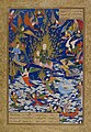 Tabule Mi'raj ex Khamseh, ut videtur a Sultan Muhammad pictore curiali facta (1543).[13]