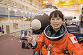 Naoko Yamazaki in the Space Vehicle Mock-up Facility