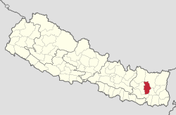 Vị trí huyện Bhojpur trong khu Kosi