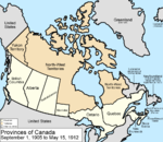 Karta över Kanada 1905-1912