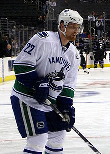 Daniel Sedin v dresu Vancouver Canucks (2009)