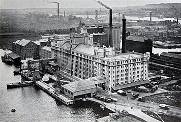 Młyn zbożowy nad Royal Victoria Dock, 1934