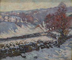 Paysage de neige à Crozant (Snow at Crozant), by Armand Guillaumin (1895).