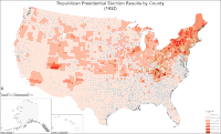 Republican presidential election results by county