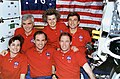 Chilton (front, middle) with the others Space Shuttle Atlantis STS-76 mission crew.