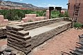 Adobe (earthen) banco-style bench