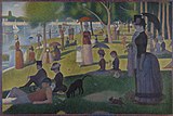 Georges-Pierre Seurat, 1884-1886, Një Pasdite e Dielë në ishullin e La Grande Jatte (frëngjisht: Un dimanche après-midi à l'Île de la Grande Jatte), 207.6 x 308 cm, Instituti i Artit i agoikagos