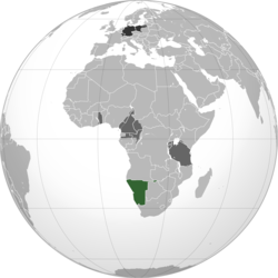 Ligging of Suidwes-Afrika Südwestafrika