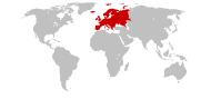 Kart over det europeiske kontinentet