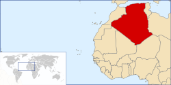 Localisation de l'Algérie