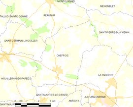 Mapa obce Cheffois