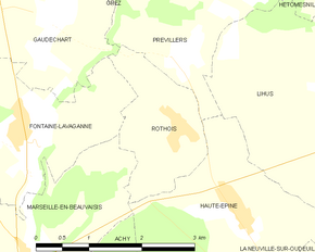 Poziția localității Rothois