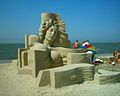 Skulptur i sand. Foto: Gregor Helms.