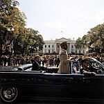 Selassie com John F. Kennedy em frente à Casa Branca, 1963