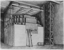 Dessin d'une structure carrée composée d'un empilement de briques.