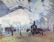Vlak zapušča Normandijo, Gare Saint-Lazare, 1877, The Art Institute of Chicago
