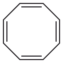 Structuurformule van cyclo-octatetraeen