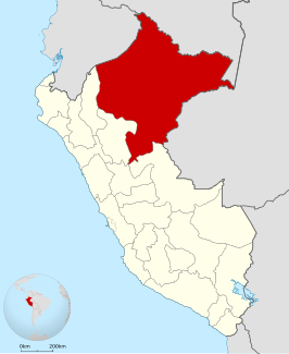 Ligging van Loreto in Peru