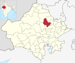 Location of Sikar district in Rajasthan