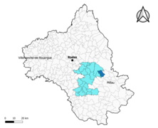 Saint-Léons dans le canton de Raspes et Lévezou en 2020.