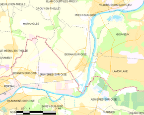 Poziția localității Boran-sur-Oise