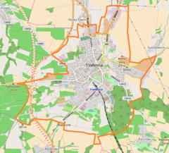 Localização de Trzebnica na Polónia