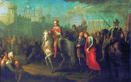 אלכסנדר נבסקי בפסקוב לאחר ניצחונו על הגרמנים, 1793