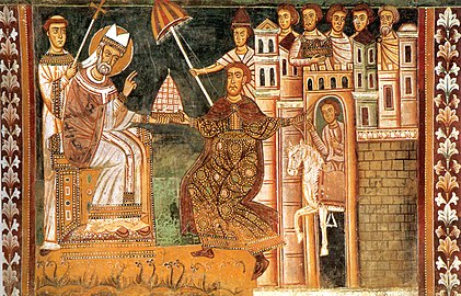 Janasuci Silvester, Paus Roma, dan Kaisar Konstantinus Agung.