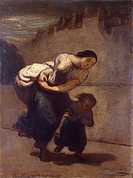 Le Fardeau (La Blanchisseuse), 1850–1853, musée de l'Ermitage, Saint-Pétersbourg.