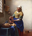 "Milkmaid" โดยโยฮันเนิส เฟอร์เมร์ ค.ศ. 1658-1660