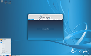 Mageia 8 עם סביבת שולחן העבודה KDE Plasma 5
