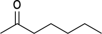 Structuurformule van 2-heptanon