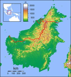 Biawak is located in Borneo