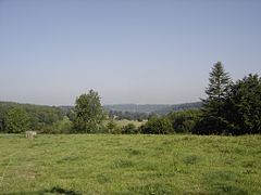 Paysage bocager du Lieuvin dans l'ouest.