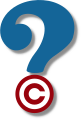 Question mark with the copyright symbol