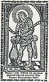Schmerzensmann, Holzschnitt 1746, Format 8,5 × 14,5 cm