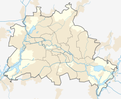 Mapa konturowa Berlina, w centrum znajduje się punkt z opisem „Rosa-Luxemburg-Platz”