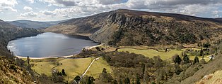 Lough Tay, Luggala, and Luggala Castle.