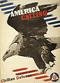 L'« Aigle » américain (affiche, 1941). Cet oiseau est en fait nommé pygargue en français.