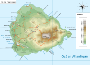 Harta insulei Ascension